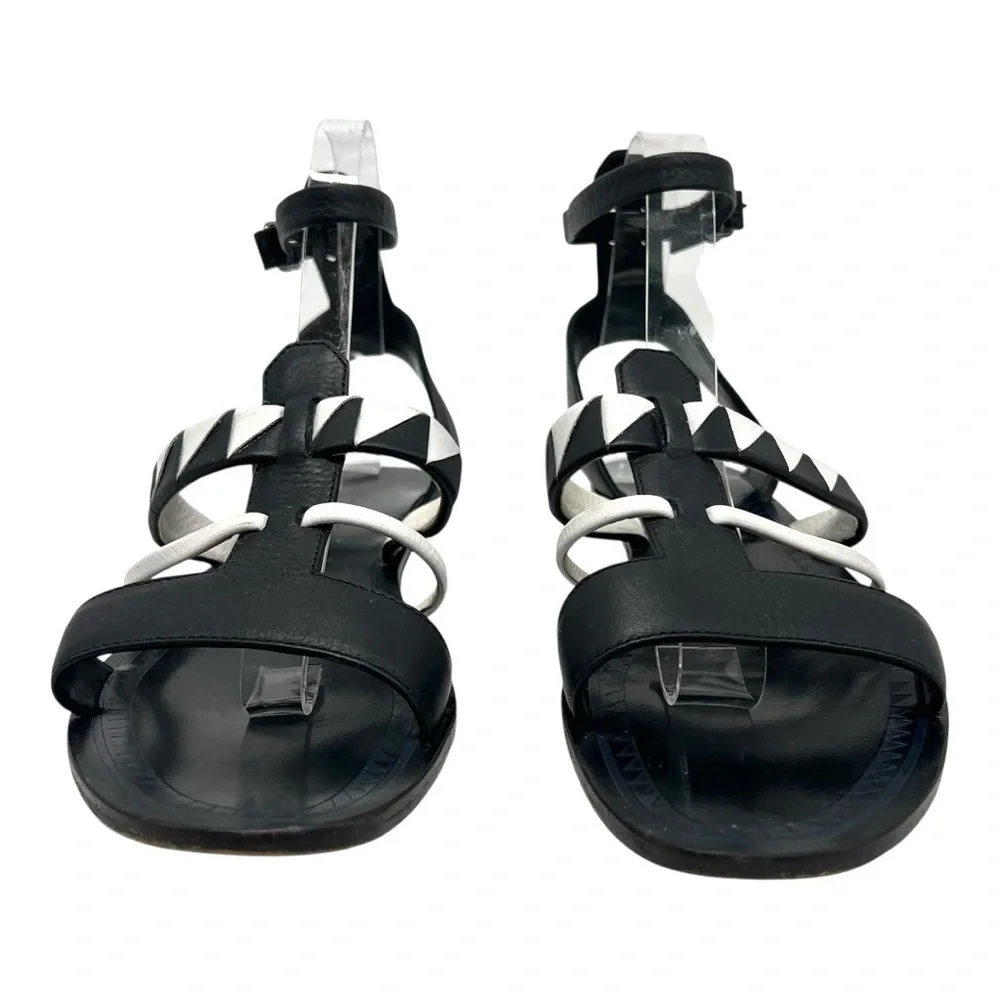 Proenza Schouler Leather Two Tone Gladiator Ankle Strap Sandals Women’s 38 - Picture 3 of 15